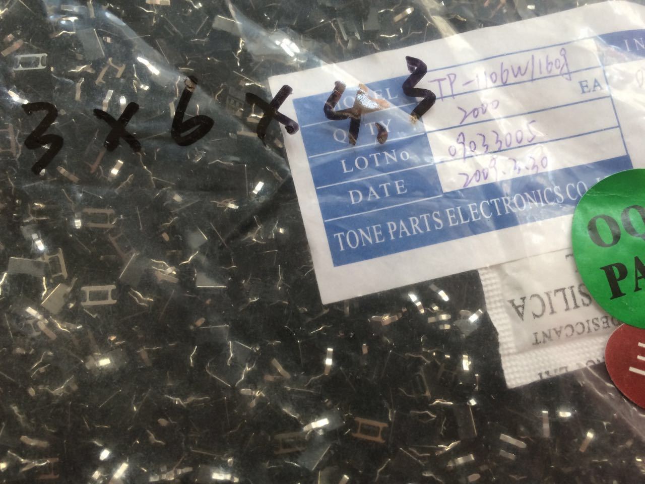 TONE PARTS TP-1106W touch switch, push-button switch 3*6*4.3mm (straight 2 feet)