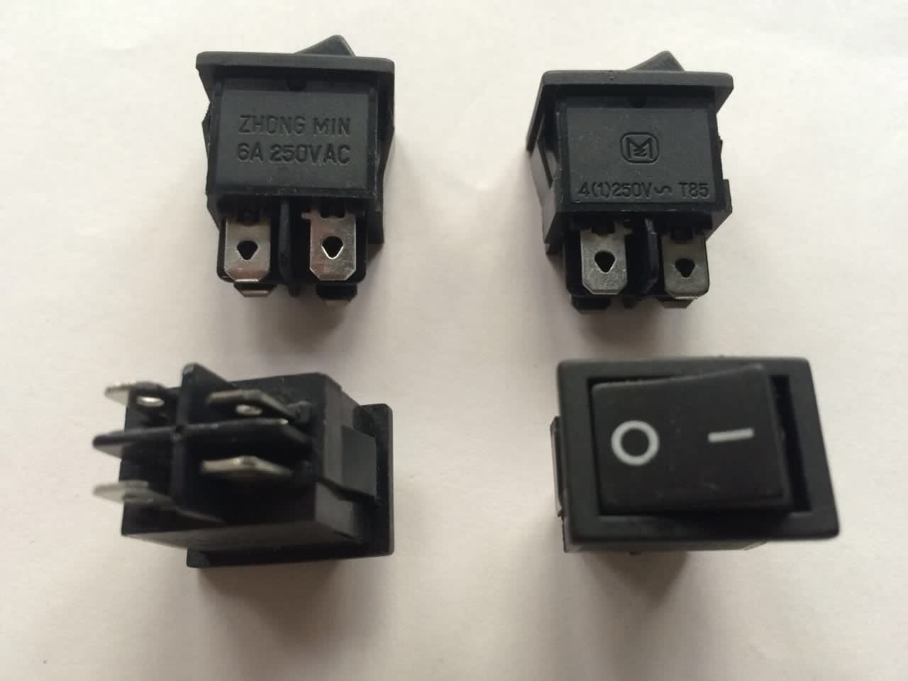 KCD1-104 Hisense Konka SKYWORTH power switch rocker ship 4/ KCD copper foot four silver point