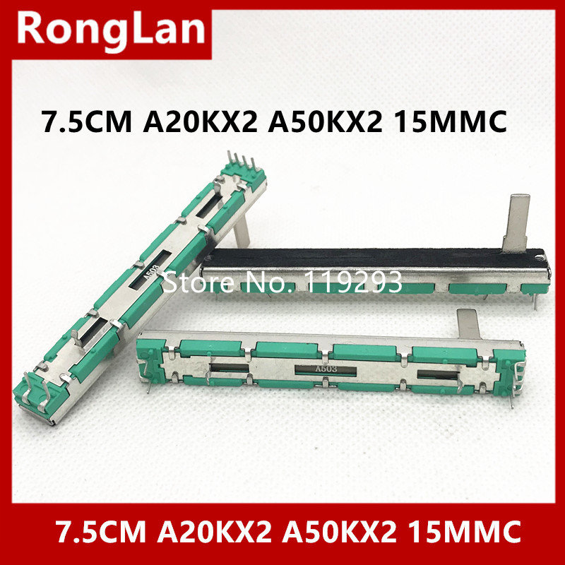 7.5CM 75MM Behringer 1204FX slide fader potentiometer double A10K A20K A50K B10K B20K B50K B100K D10K D50K handle 15MMC 6 feet long green