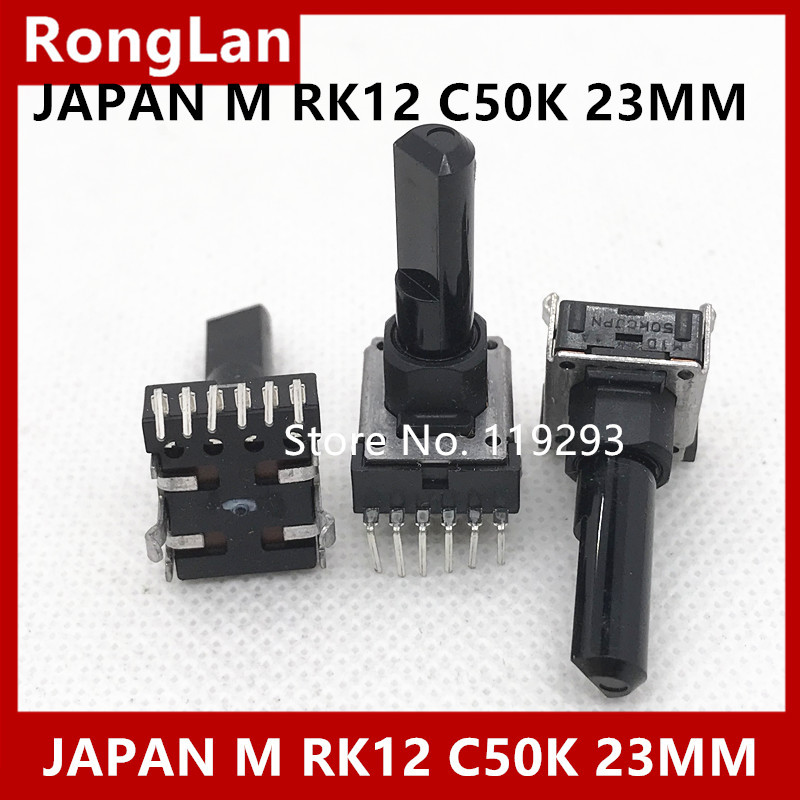 Japan Panasonic Rk12 Type A10k B20K B25K C50K with Center Left and Right Channel Electronic Instrument Mixer DIY Potentiometer 23MM shaft