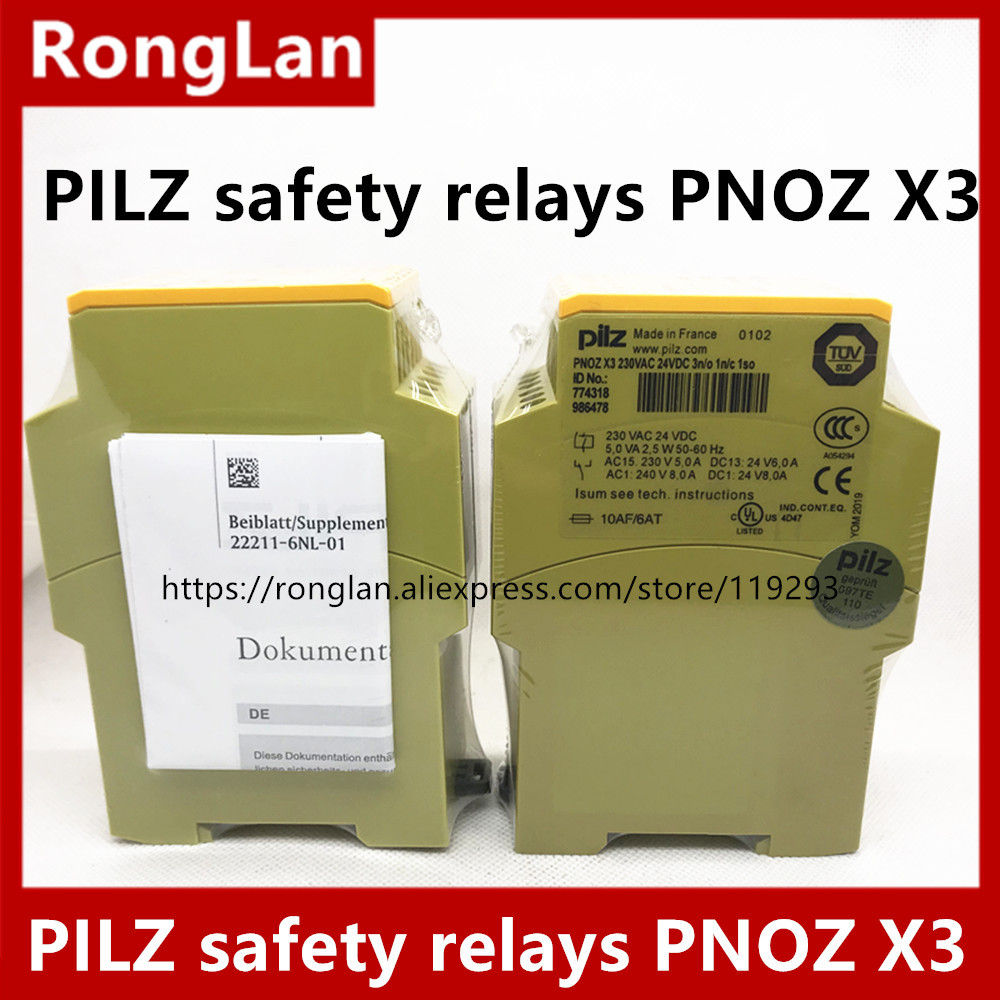 Original PILZ safety relays PNOZ X3 774318 774315 774310 774314 777310 774730 774738 777313 230VAC 24VDC 115V 3n/o 1n/c 1so