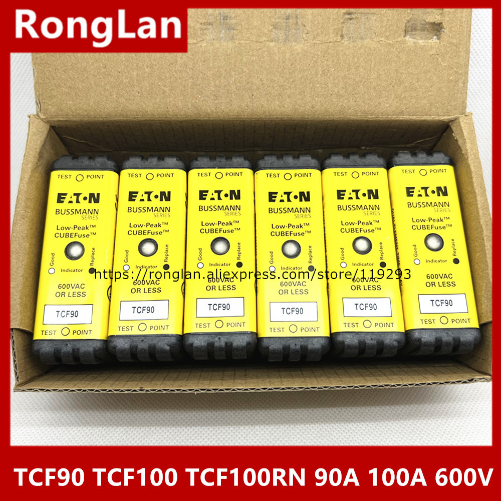 Original Bussmann fuse, Low-peak fuse, TCF90 TCF100 TCF100RN, 90A 100A 600V