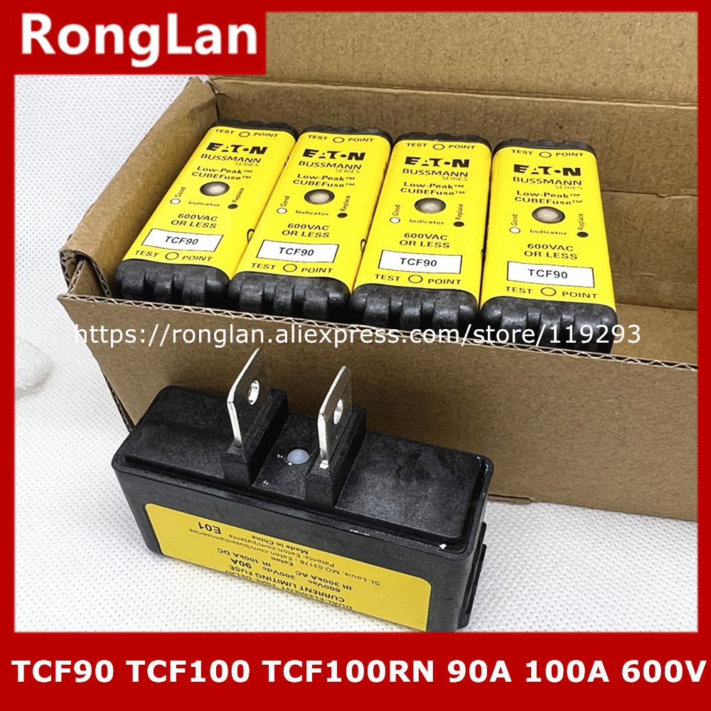 Original Bussmann fuse, Low-peak fuse, TCF90 TCF100 TCF100RN, 90A 100A 600V