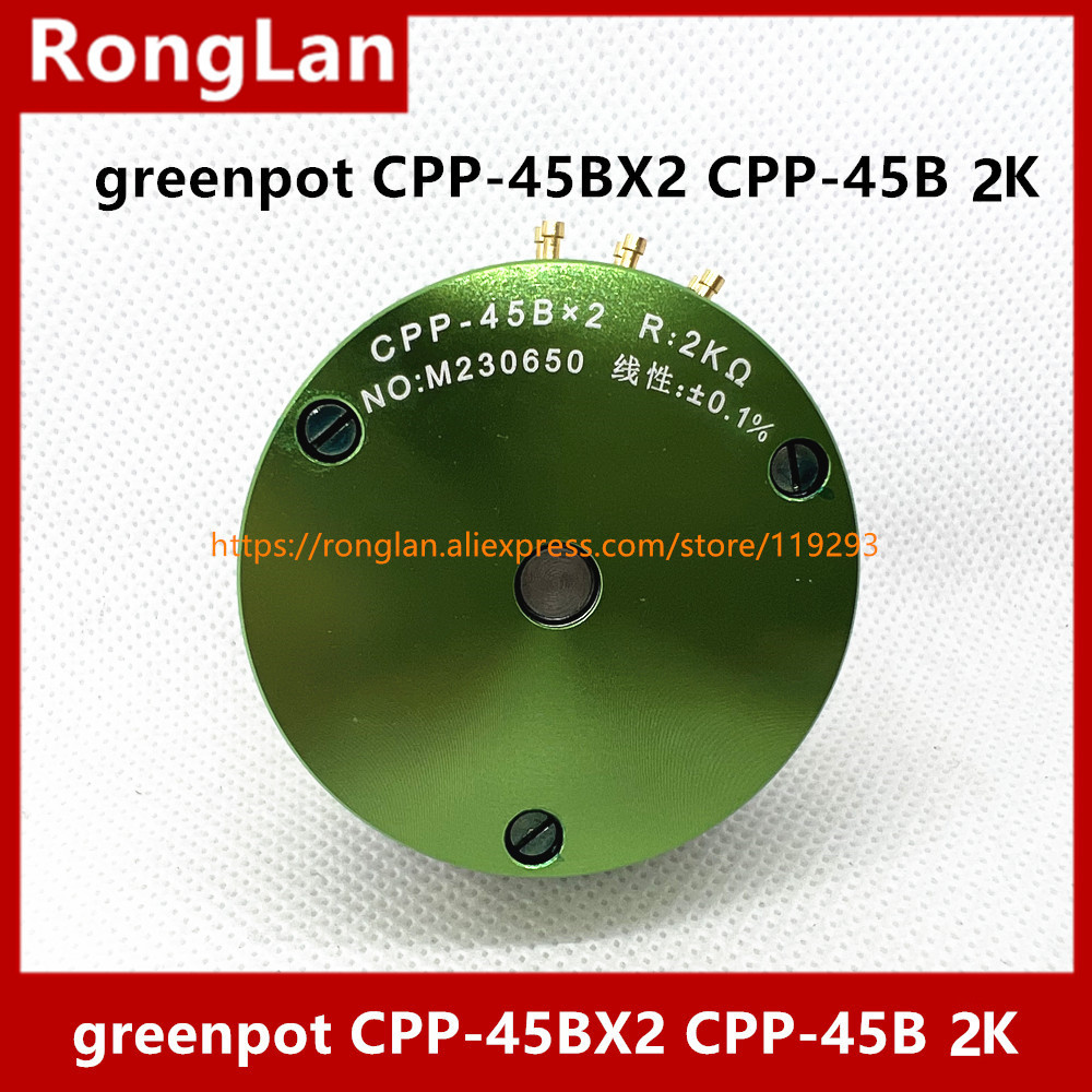 green pot CPP-45BX2 CPP-45B 2K 6PIN double shaft conductive plastic potentiometer tap 8 pins 0.1%