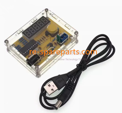 1Hz-50MHz yellow frequency meter crystal oscillator measurement frequency measurement DIY housing DIY assembly kit