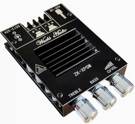 150W * 2 high and low frequency adjustable audio amplifier board module dual channel TDA7498E heat sink