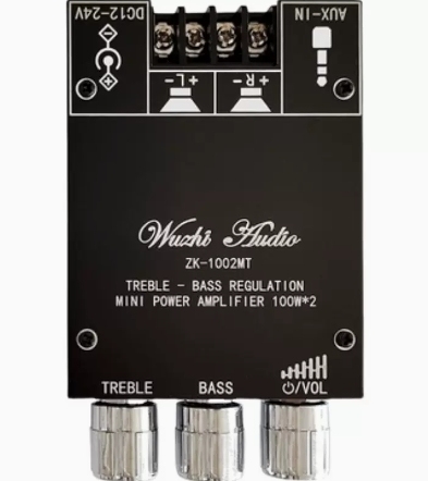 100W * 2 high and low frequency adjustable MINI stereo dual channel audio amplifier board module WUZHIAUDIO