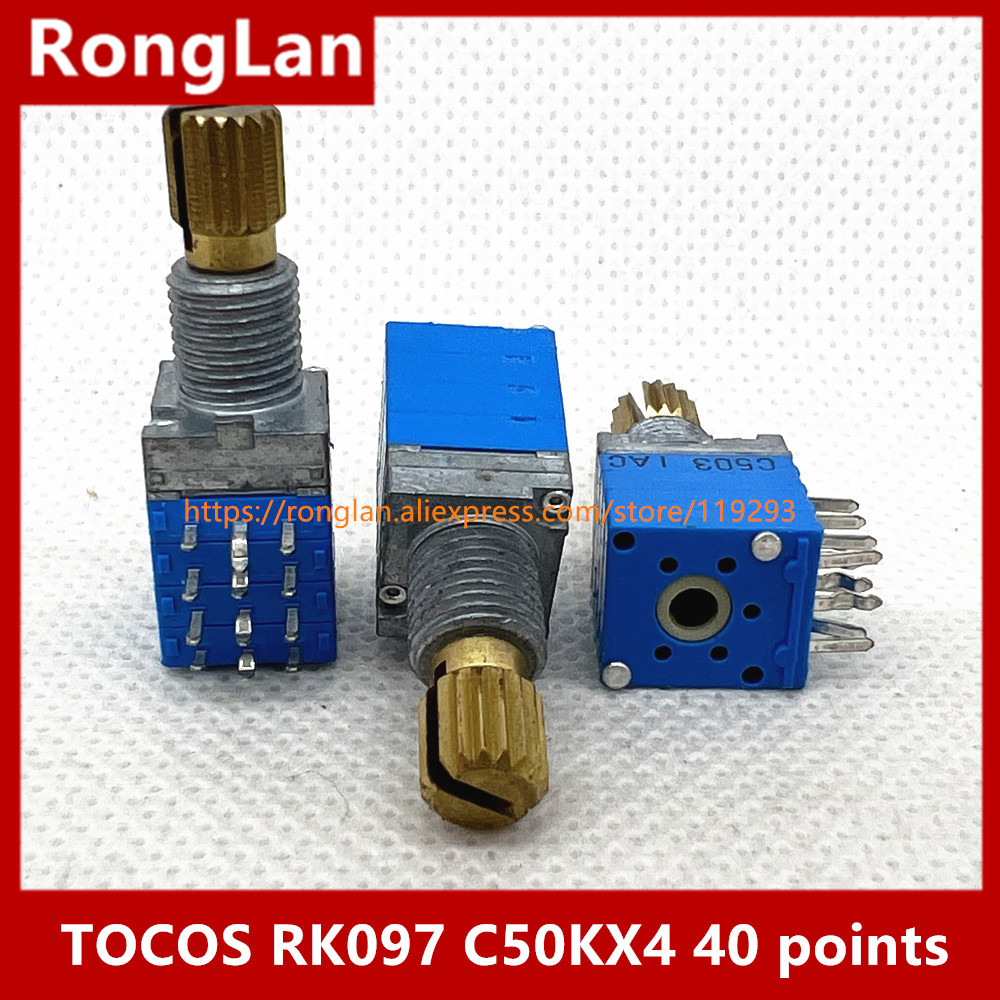 JAPAN Special TOCOS RK097 9011 quadruple stepping potentiometer C50K C50KX4 15MM SHAFT with 40 points