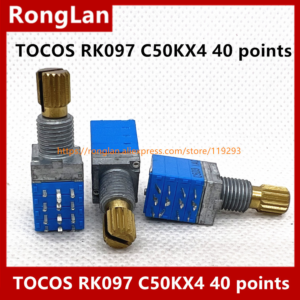 JAPAN Special TOCOS RK097 9011 quadruple stepping potentiometer C50K C50KX4 15MM SHAFT with 40 points