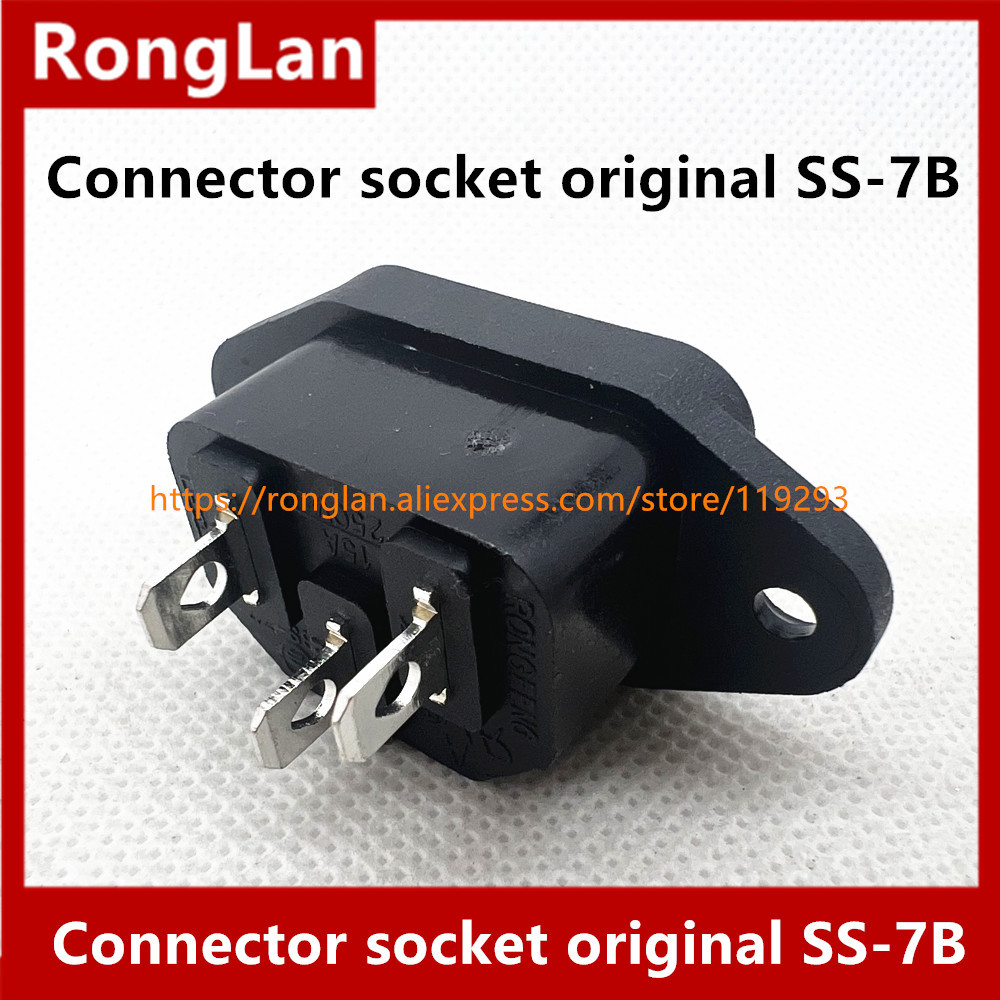 Imported Taiwan Rongfeng SS-7B Stagger Arrangement Seat with Ear Hole with Thread Three-Pin Plug AC Power Supply 15a250v