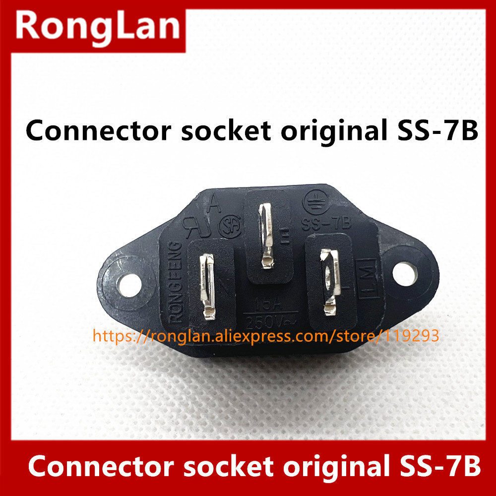 Imported Taiwan Rongfeng SS-7B Stagger Arrangement Seat with Ear Hole with Thread Three-Pin Plug AC Power Supply 15a250v