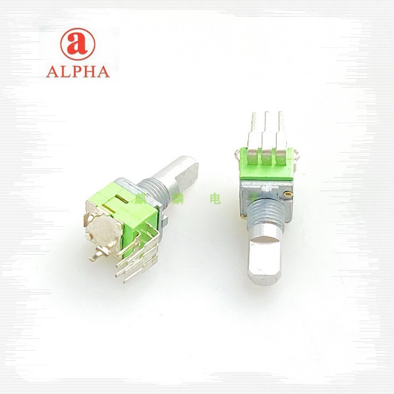 Imported Taiwan Alpha RK097G 097 B20K B20KX2  Double Potentiometer Handle Length 15MM Half Handle 6 Feet