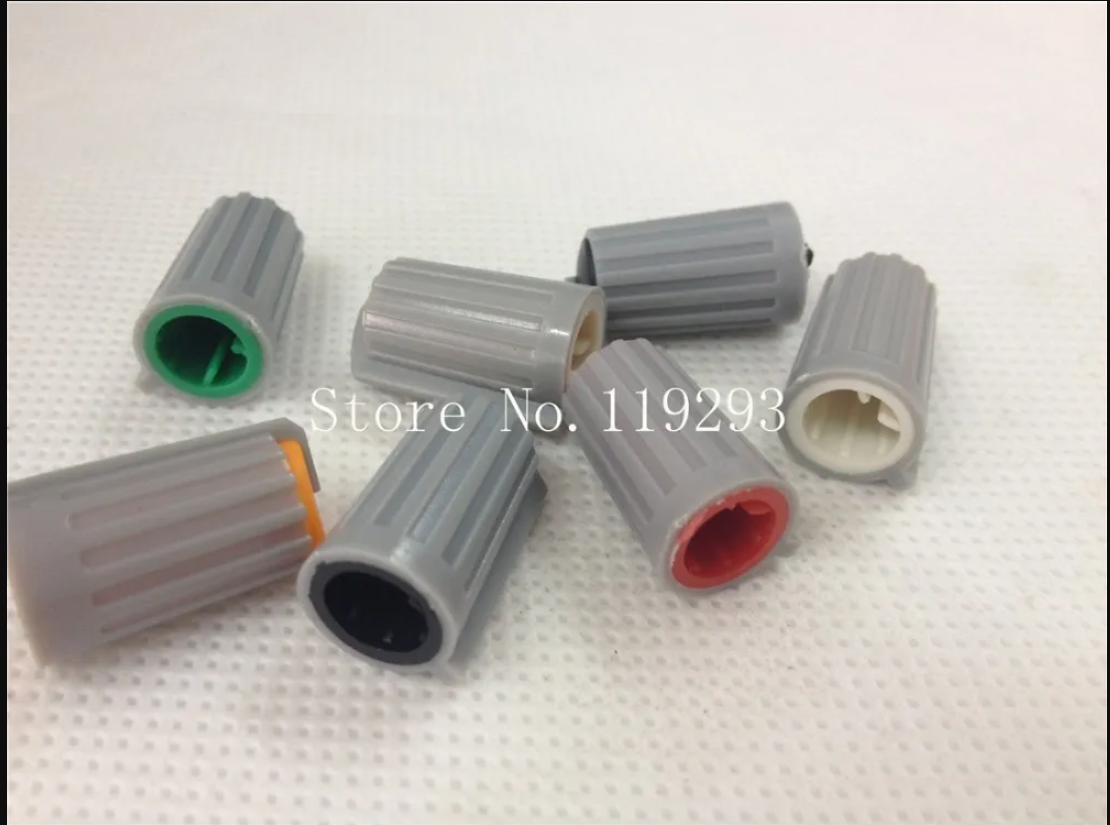 Taipower bit Behringer mixer knob axle cap colored red, orange . White Black green D shaft 11X18MM 270degree