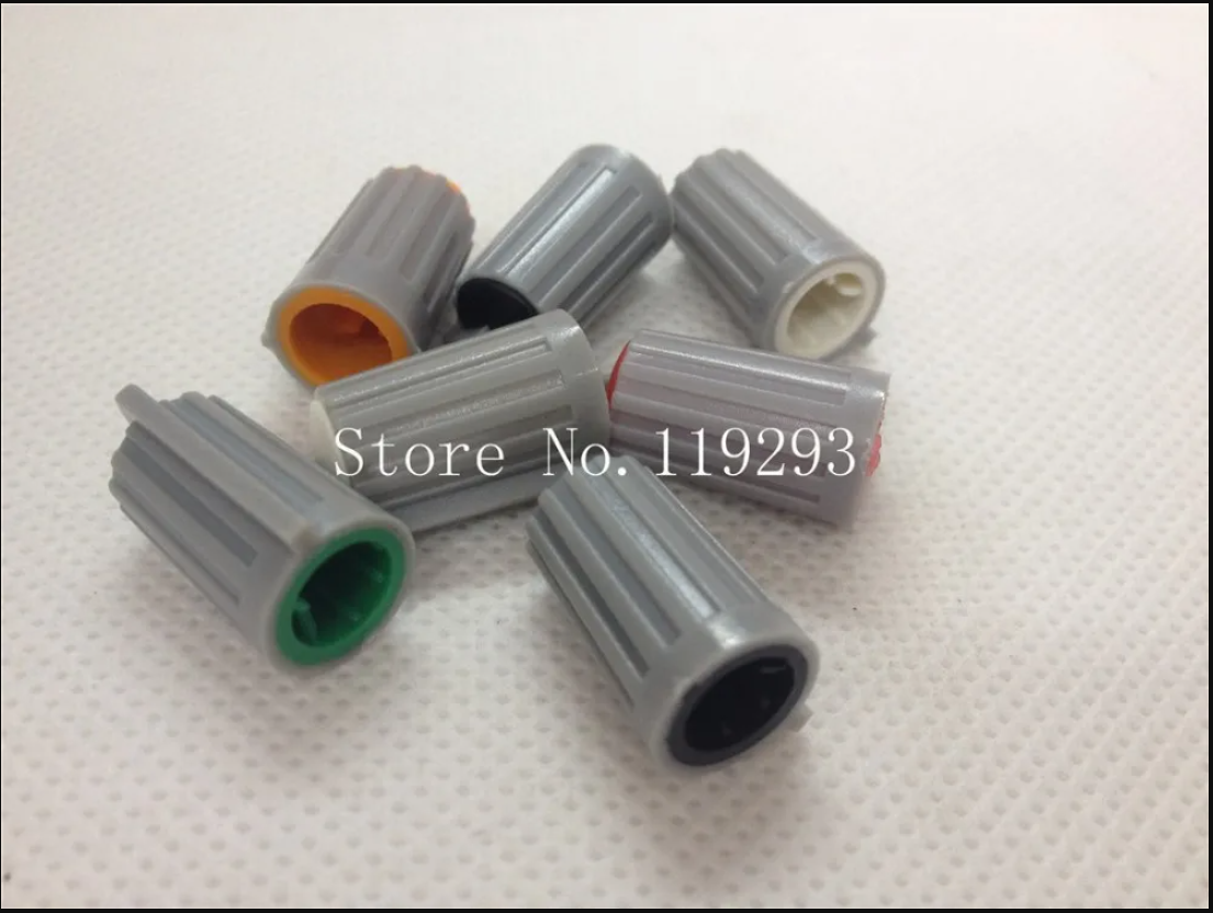 Taipower bit Behringer mixer knob axle cap colored red, orange . White Black green D shaft 11X18MM 270degree