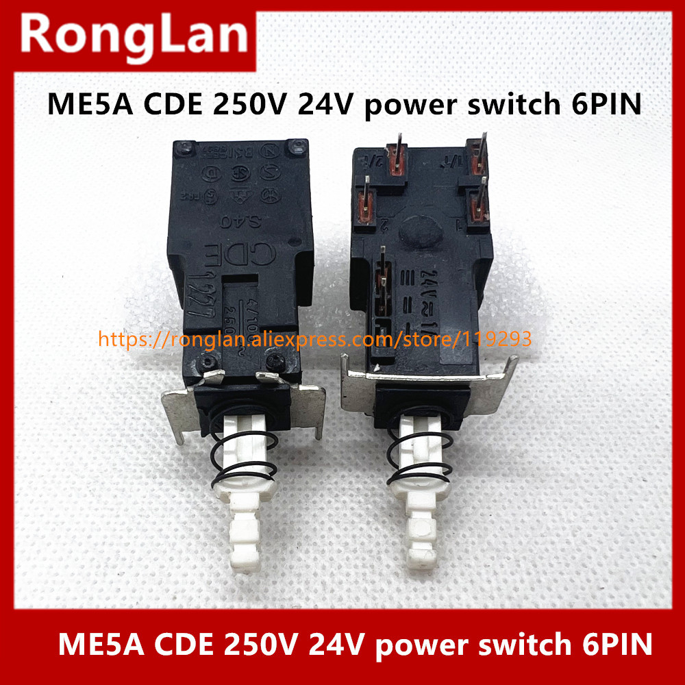 ME5A CDE 250V 24V power switch potentiometer self lock switch 4 Pin+ 2PIN +SWITCH-