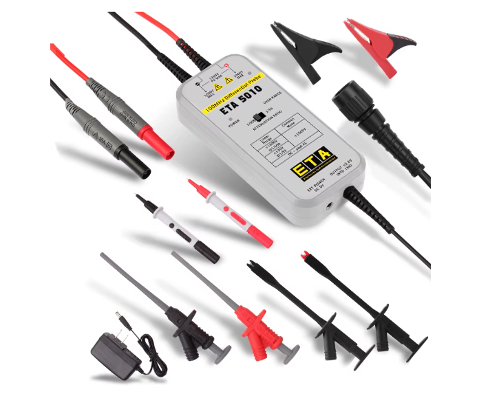 ETA5010 100MHz/1300V ETA5001 ETA5002 ETA5005 oscilloscope differential probe differential probe isolation probe 6-piece set