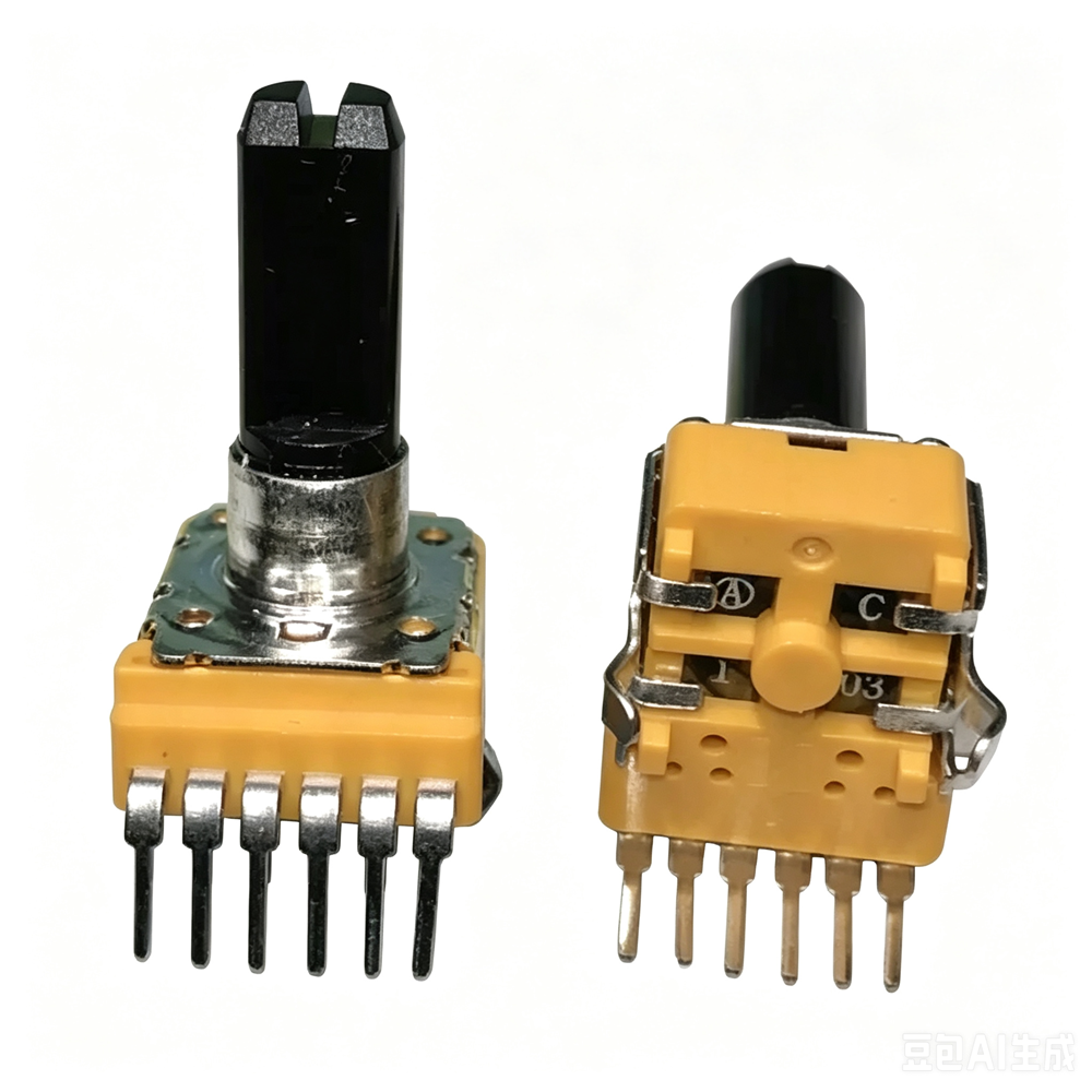 RK12 Potentiometer C10K C103, 15mm Axial Length, 6-Pin Power Amplifier Audio Volume Potentiomete