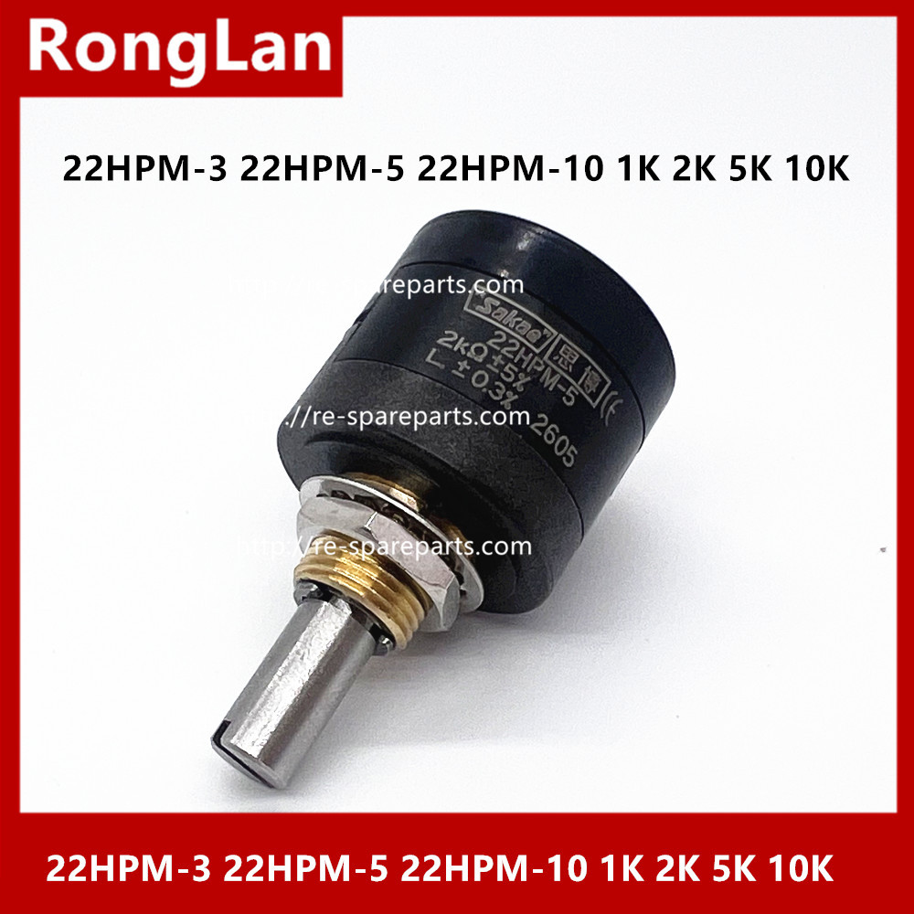 22HPM-5 22HPM-10 22HPM-3 1K 2K 5K 10K Japanese Original Imported SAKAE Precision 5-Turn Potentiometer