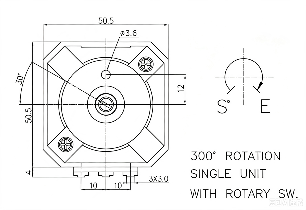 Taiwan 16R European potentiometerAT-50H AT-50HL 8R 16R L-8Ω L-16Ω 30MM high frequency attenuator 50.5MMX50.5MM