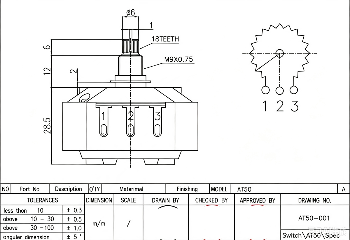 Taiwan 16R European potentiometerAT-50H AT-50HL 8R 16R L-8Ω L-16Ω 30MM high frequency attenuator 50.5MMX50.5MM