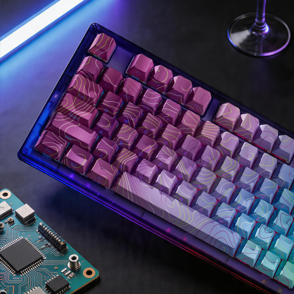Cyber Contour 135 Keys Cherry Profile 1.7mm Thick PBT 5-Side Dye-Sub Keycaps