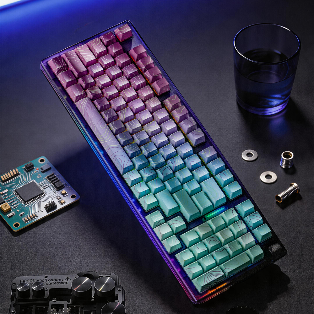 Cyber Contour 135 Keys Cherry Profile 1.7mm Thick PBT 5-Side Dye-Sub Keycaps