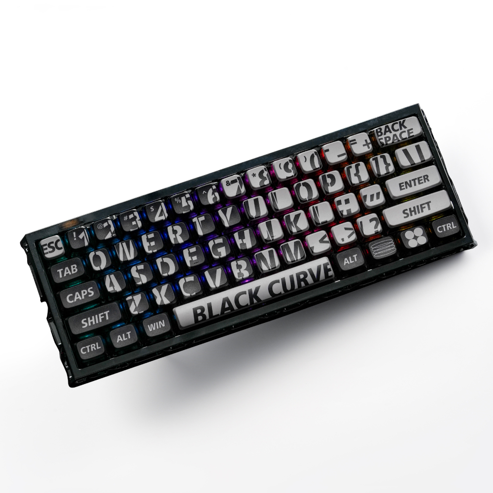 Black Lies Dark Style Keycaps 123 Keys, PBT Dye-Sub Backlit Custom Keycap Set, Retro Film Photography Theme, Cherry MX Profile, Compatible with 60% 65% 75% TKL Full Size Mechanical Gaming Keyboards