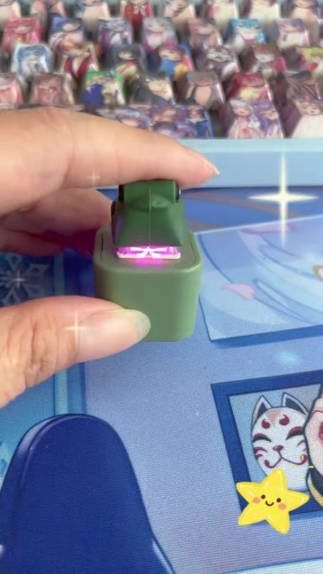 Super Cute Frog Fidget Keychain | Croaks When You Click! | Rechargeable Keyboard Clicker with LED Light | Stress Relief Toy for Adults Kids | Funny Bag Pendant Gift