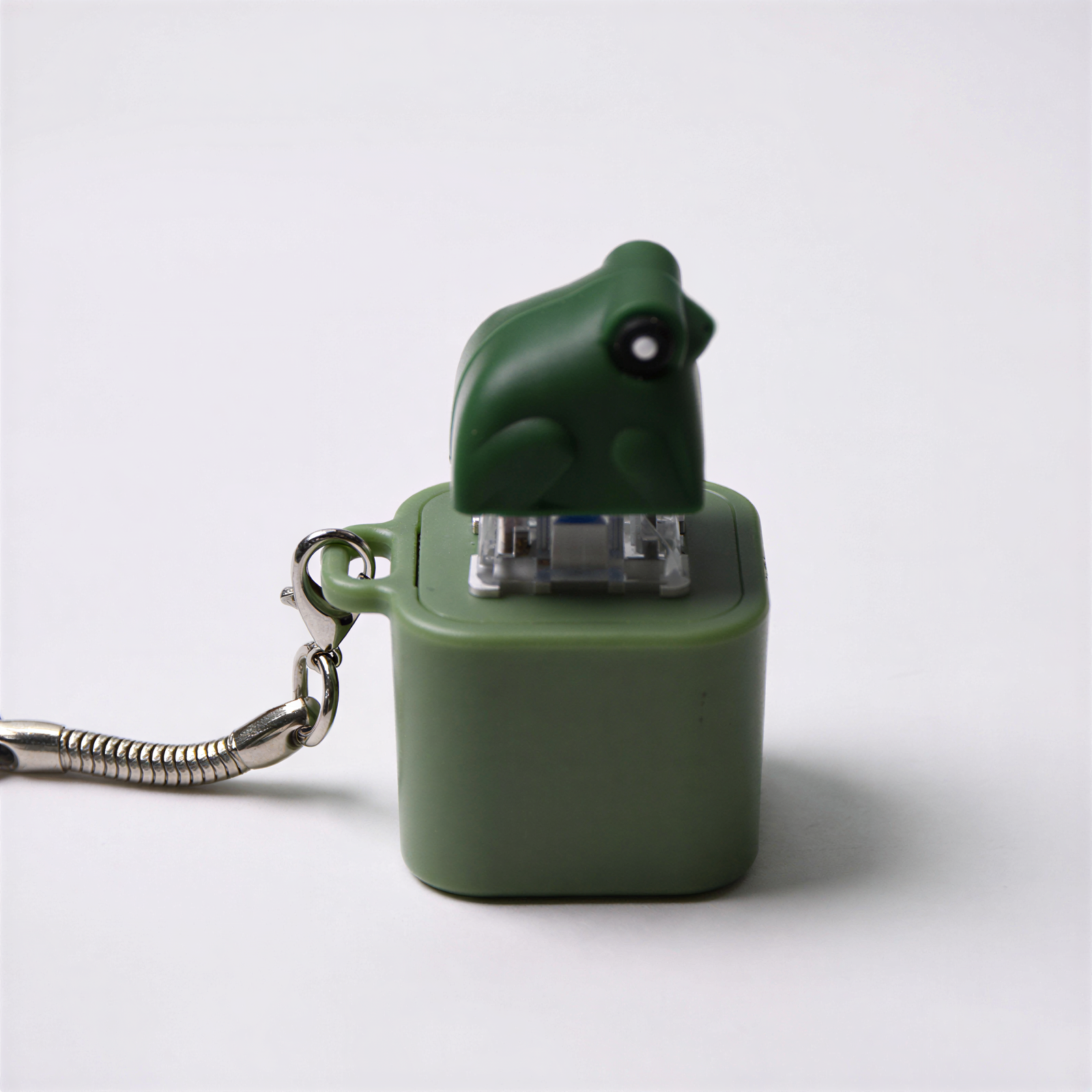 Super Cute Frog Fidget Keychain | Croaks When You Click! | Rechargeable Keyboard Clicker with LED Light | Stress Relief Toy for Adults Kids | Funny Bag Pendant Gift