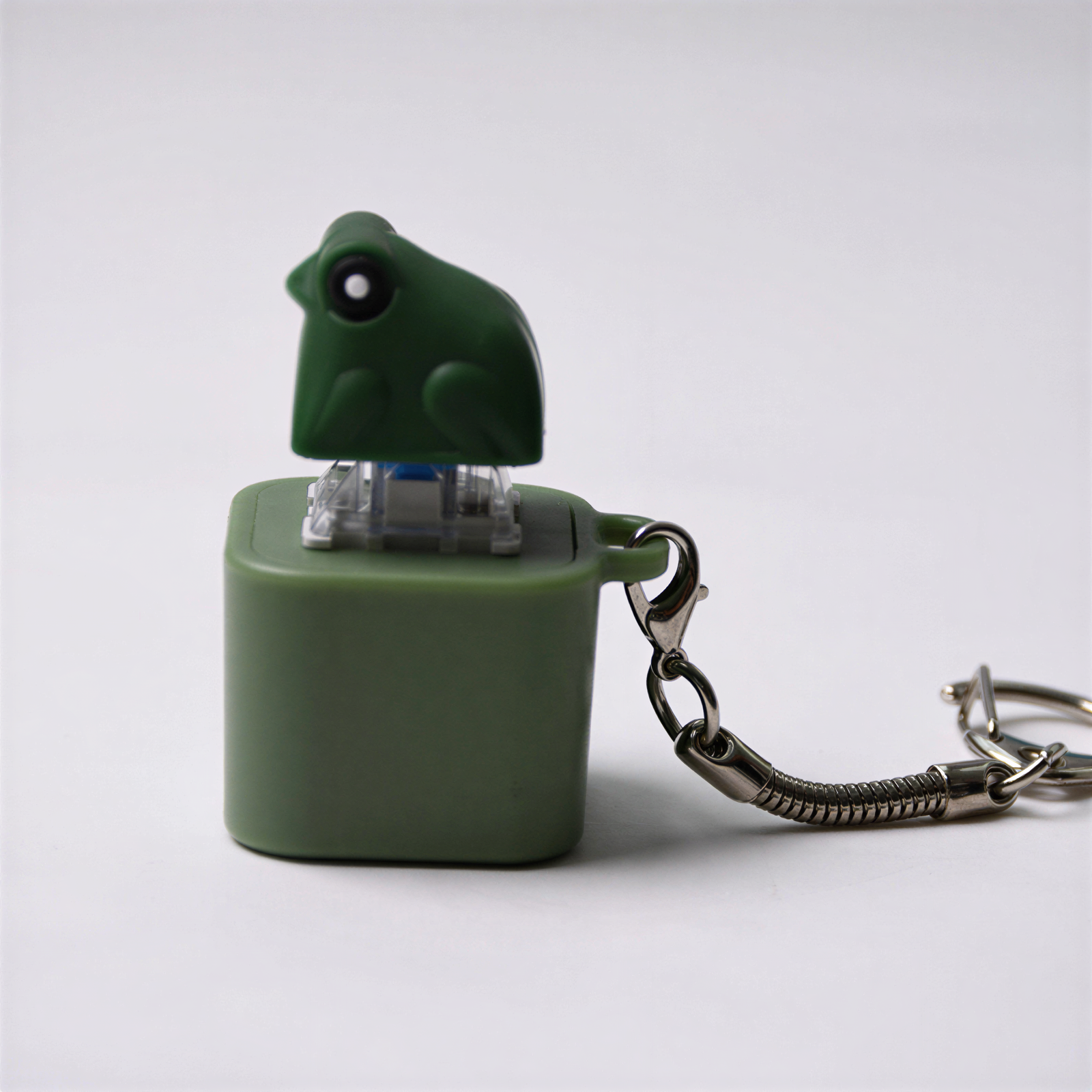 Super Cute Frog Fidget Keychain | Croaks When You Click! | Rechargeable Keyboard Clicker with LED Light | Stress Relief Toy for Adults Kids | Funny Bag Pendant Gift