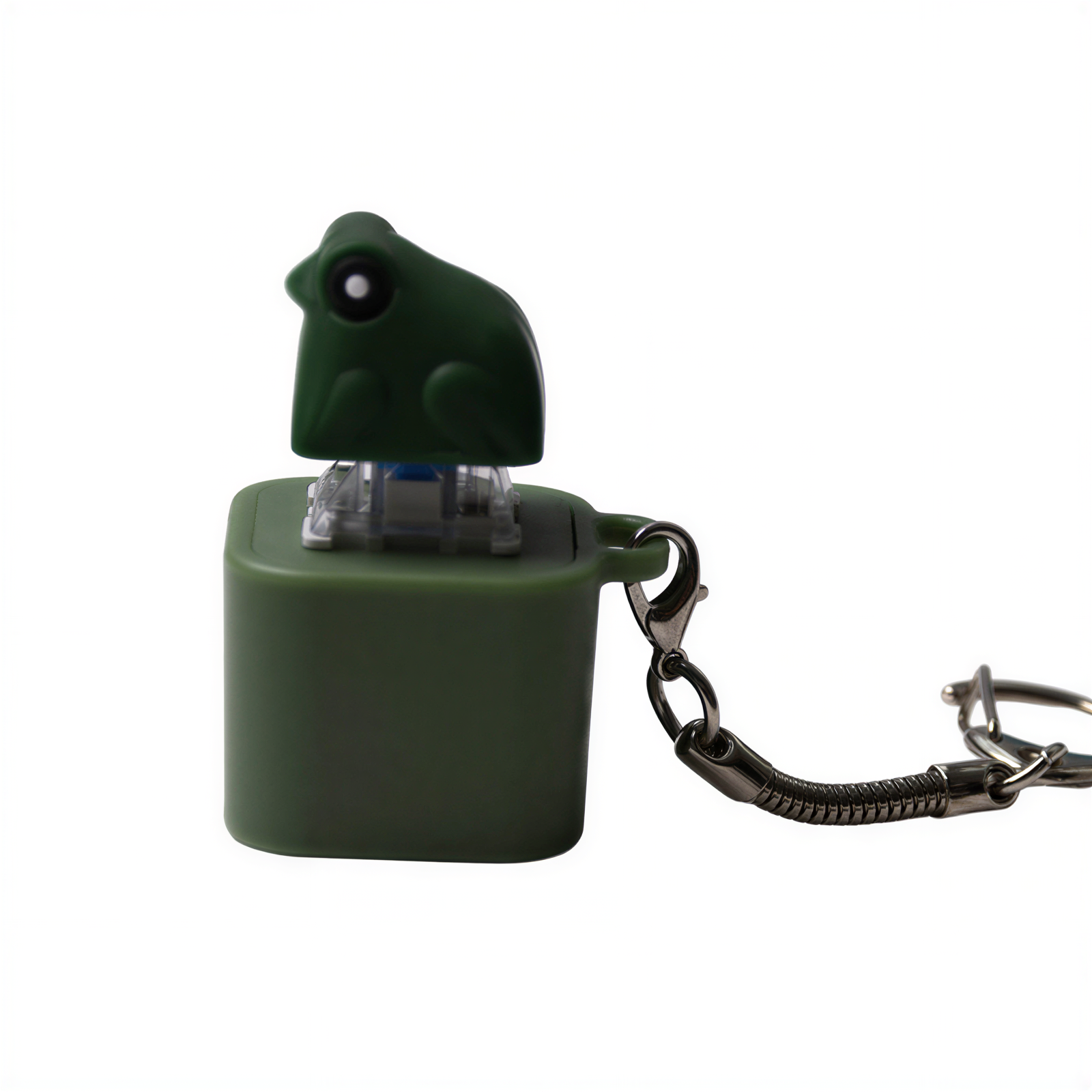 Super Cute Frog Fidget Keychain | Croaks When You Click! | Rechargeable Keyboard Clicker with LED Light | Stress Relief Toy for Adults Kids | Funny Bag Pendant Gift