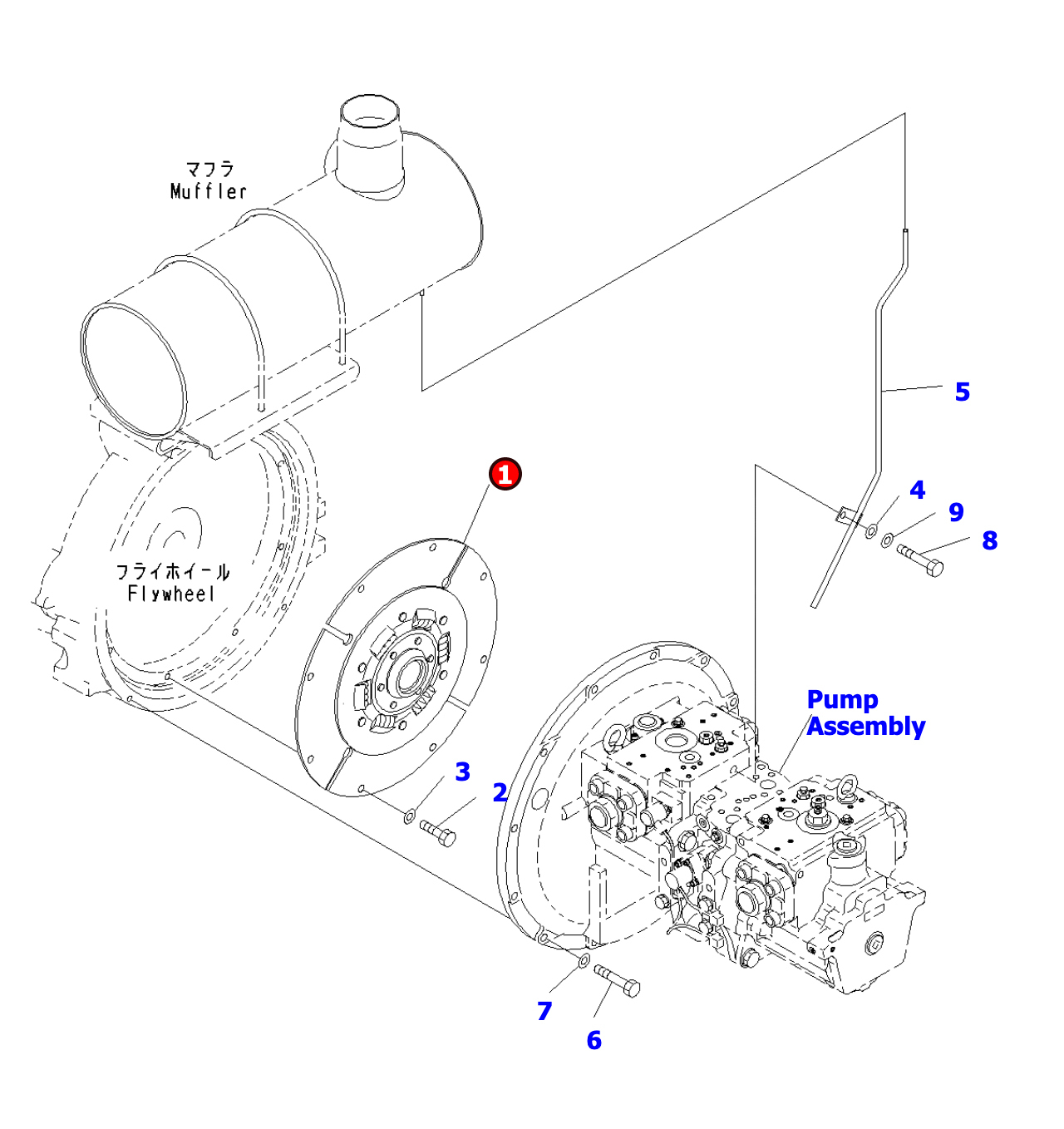 PC300-8 Coupling 207-01-71310 CLUTCH Komatsu Excavator Spare Parts