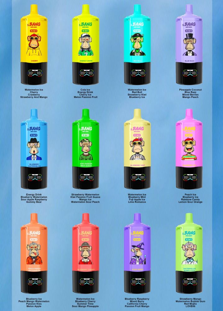 Bang Twins 450000 Puff 15 in 1 Screen Disposable Big E-Cigarettes Spain EU Warehouse New Vaper Vape