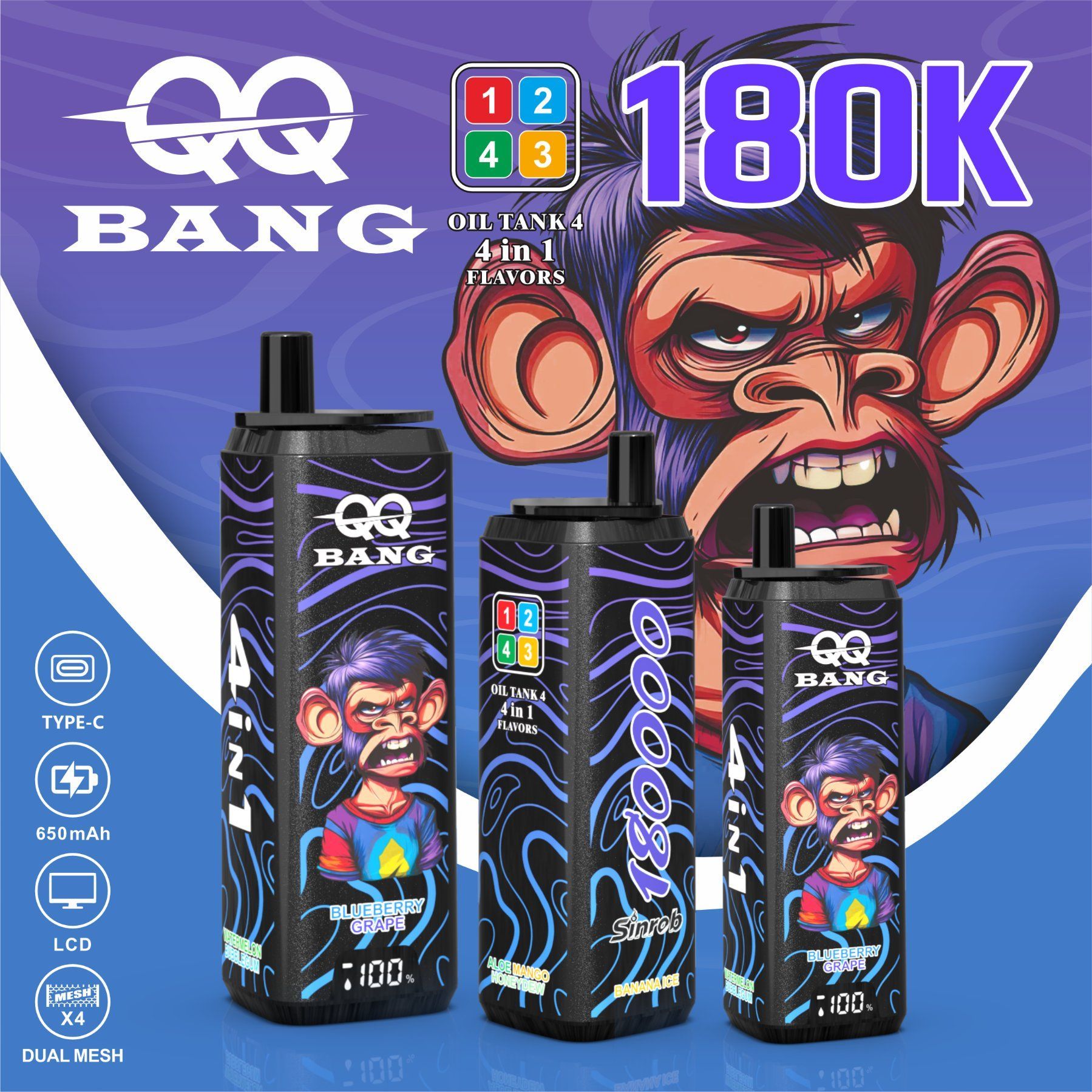 China Original Shenzhen Manufacture Bang Dtl E Cigarette Geek Bar 180000 Puff Wholesale E Hookah Vape