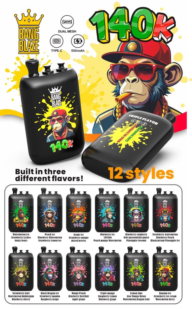 Bang 140000 Puff Bar Twins Disposable Vape Pen 3in1 Vaper Electronic Cigarettes Wholesale Best Price