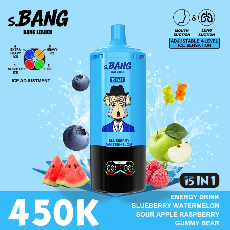 Bang Twins 450000 Puff 15 in 1 Screen Disposable Big E-Cigarettes Spain EU Warehouse New Vaper Vape