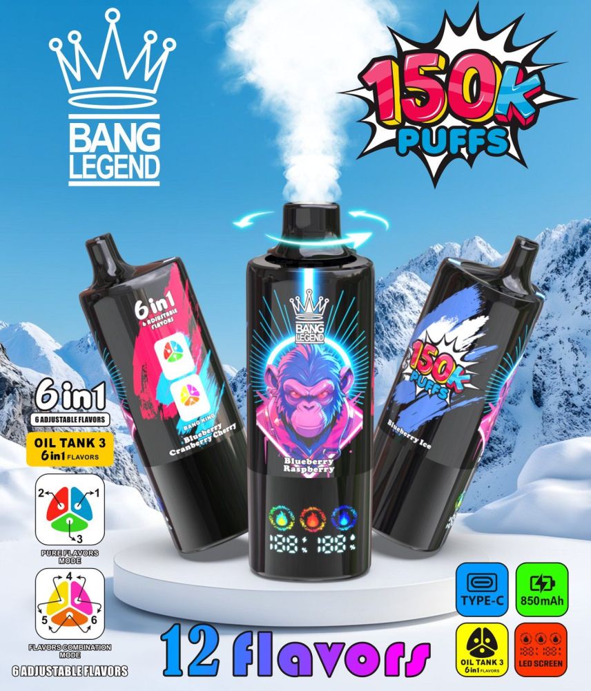 USA EU Hot Selling Bang 150000 Puffs 0 2% 3% 5% Vape Bar Wholesale E Cigarette