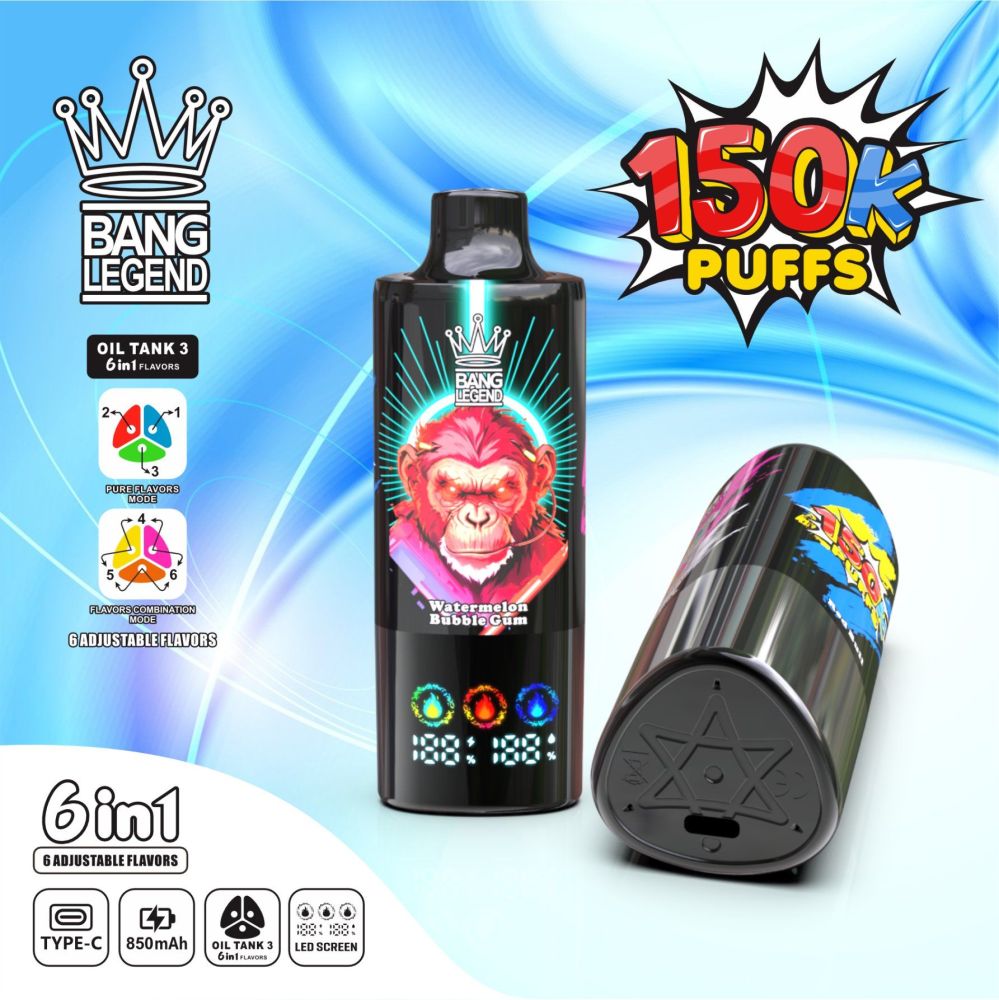 USA EU Hot Selling Bang 150000 Puffs 0 2% 3% 5% Vape Bar Wholesale E Cigarette