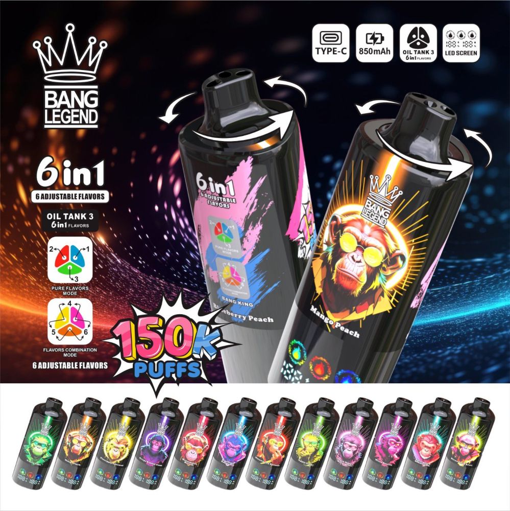 USA EU Hot Selling Bang 150000 Puffs 0 2% 3% 5% Vape Bar Wholesale E Cigarette