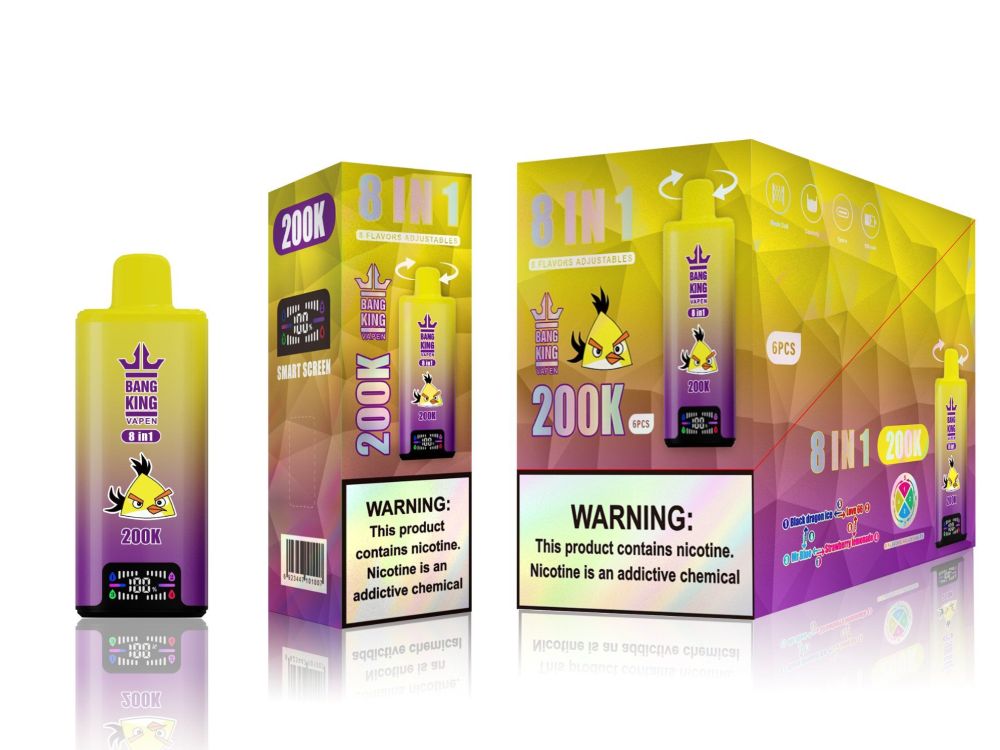 Big 200K Puffs Disposable Vaper 2% 5% Nicotine Wholesale Digital Screen Vape