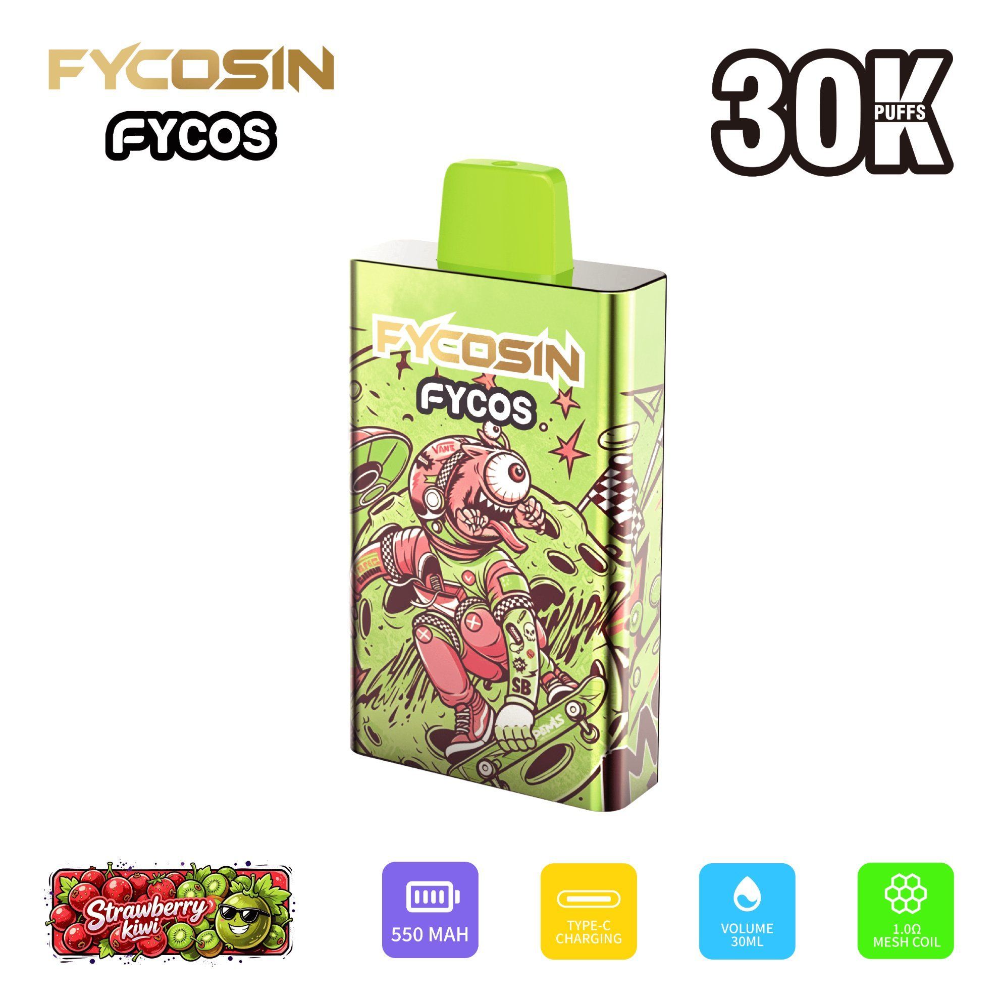 Hot Sale Fycosin Prefilled Vape Pen 30ml E-Liquid Capacity Cigarette