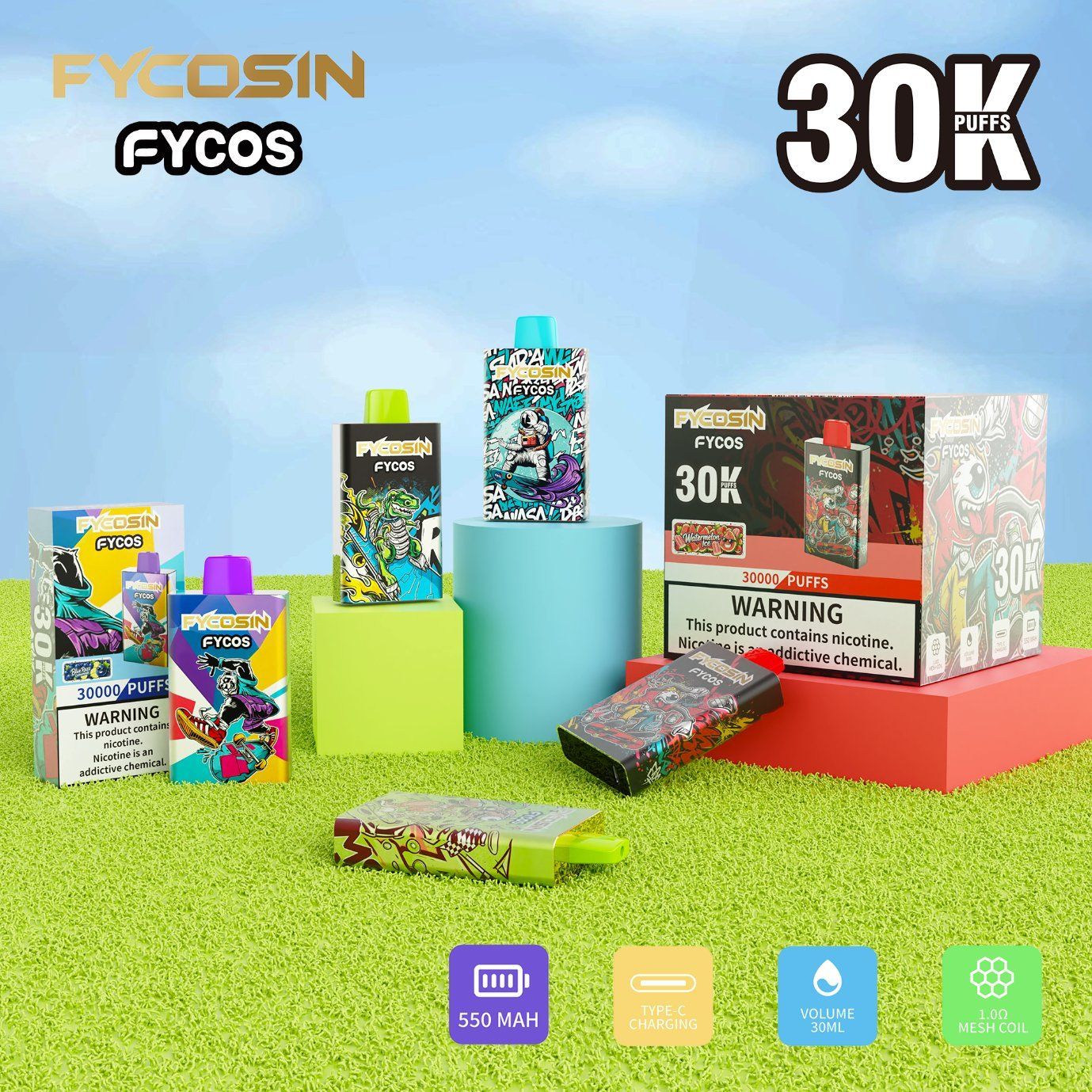 Our Strawberry Like Sweet Cereal Milk 30K 30000 Puffs Tank Pods Vape