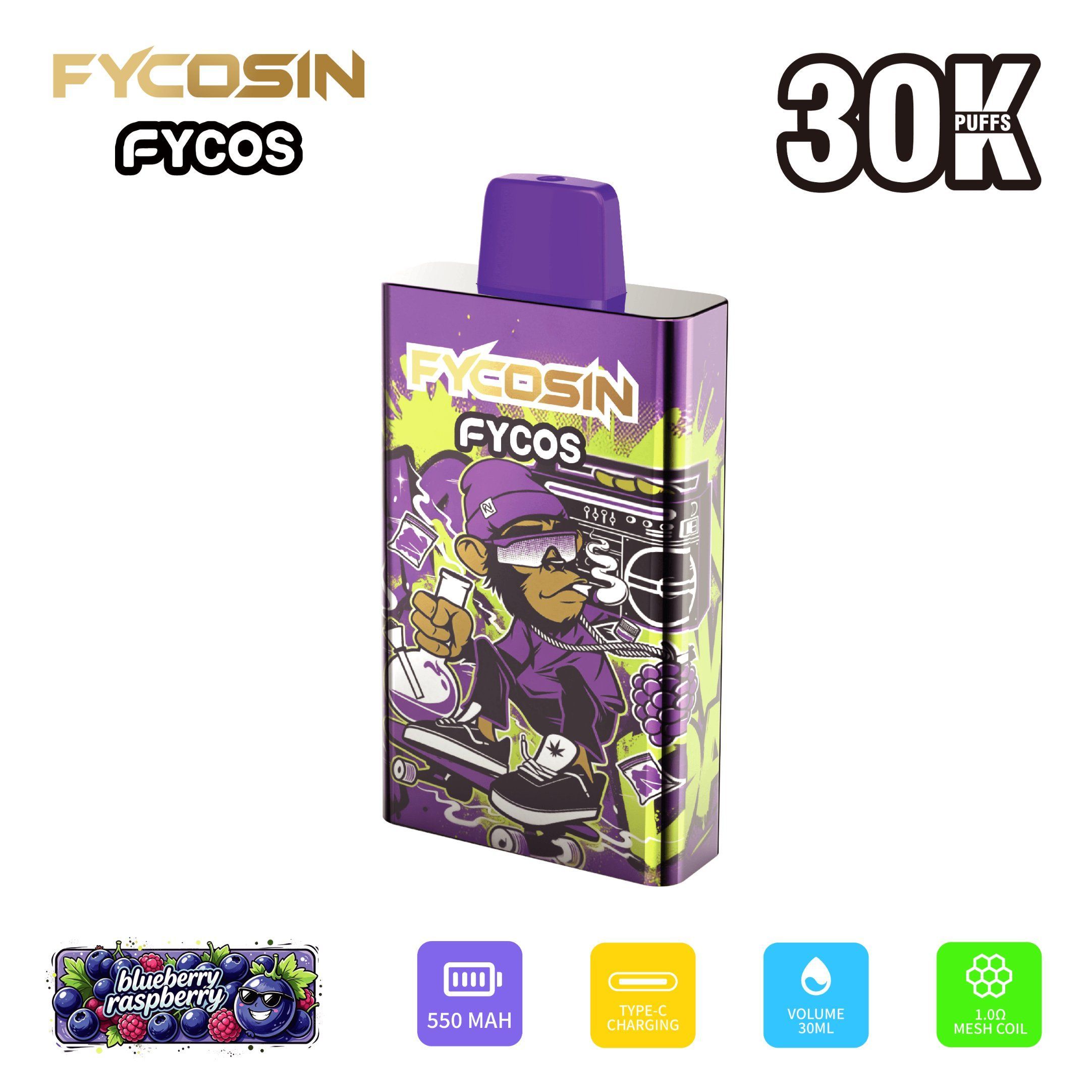 High Quality Fycosin Pen 30ml E-Juice Leak Proof Disposable Vape