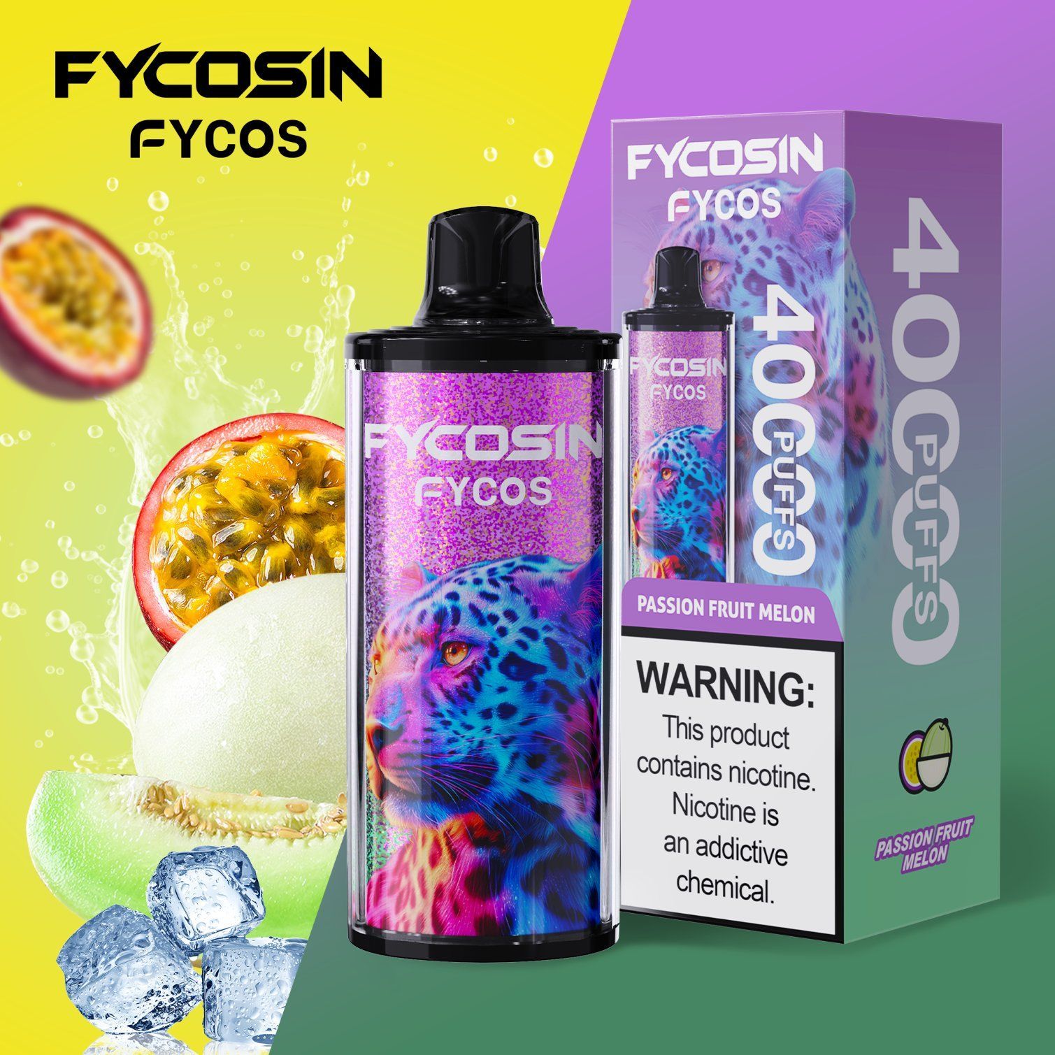 Fycosin 40K Disposable Vape 40ml E Liquid Large Capacity