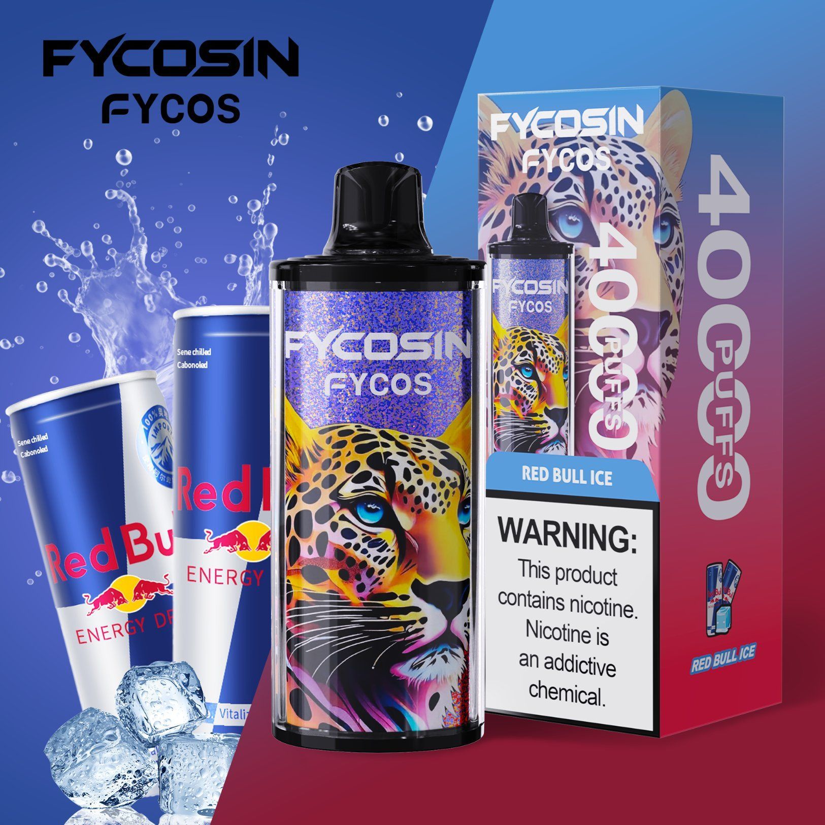 Fycosin 40000 Puffs Rechargeable Vape with 40ml Capacity