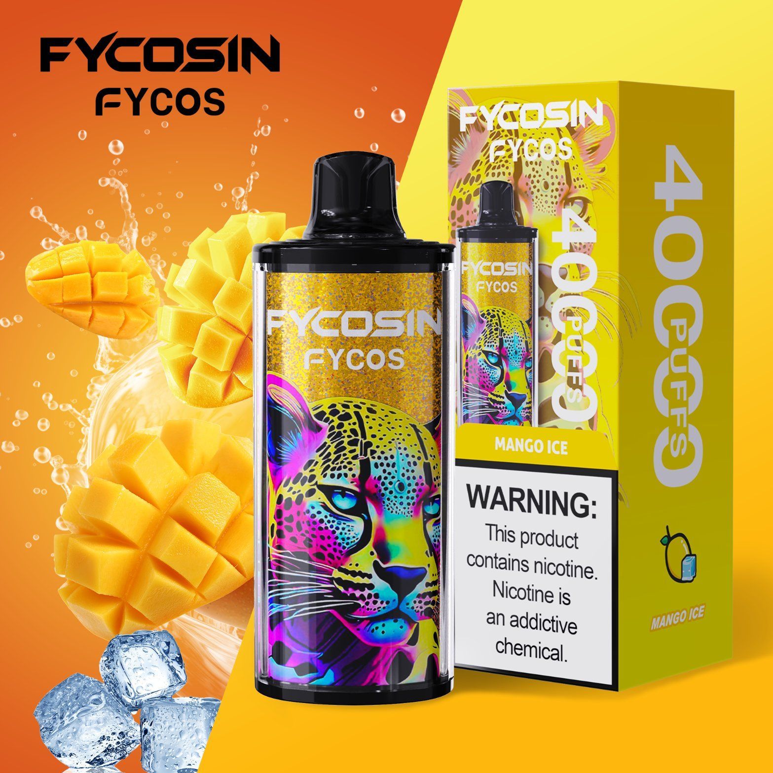 Fycosin 40000 Puffs Rechargeable Vape with 40ml Capacity