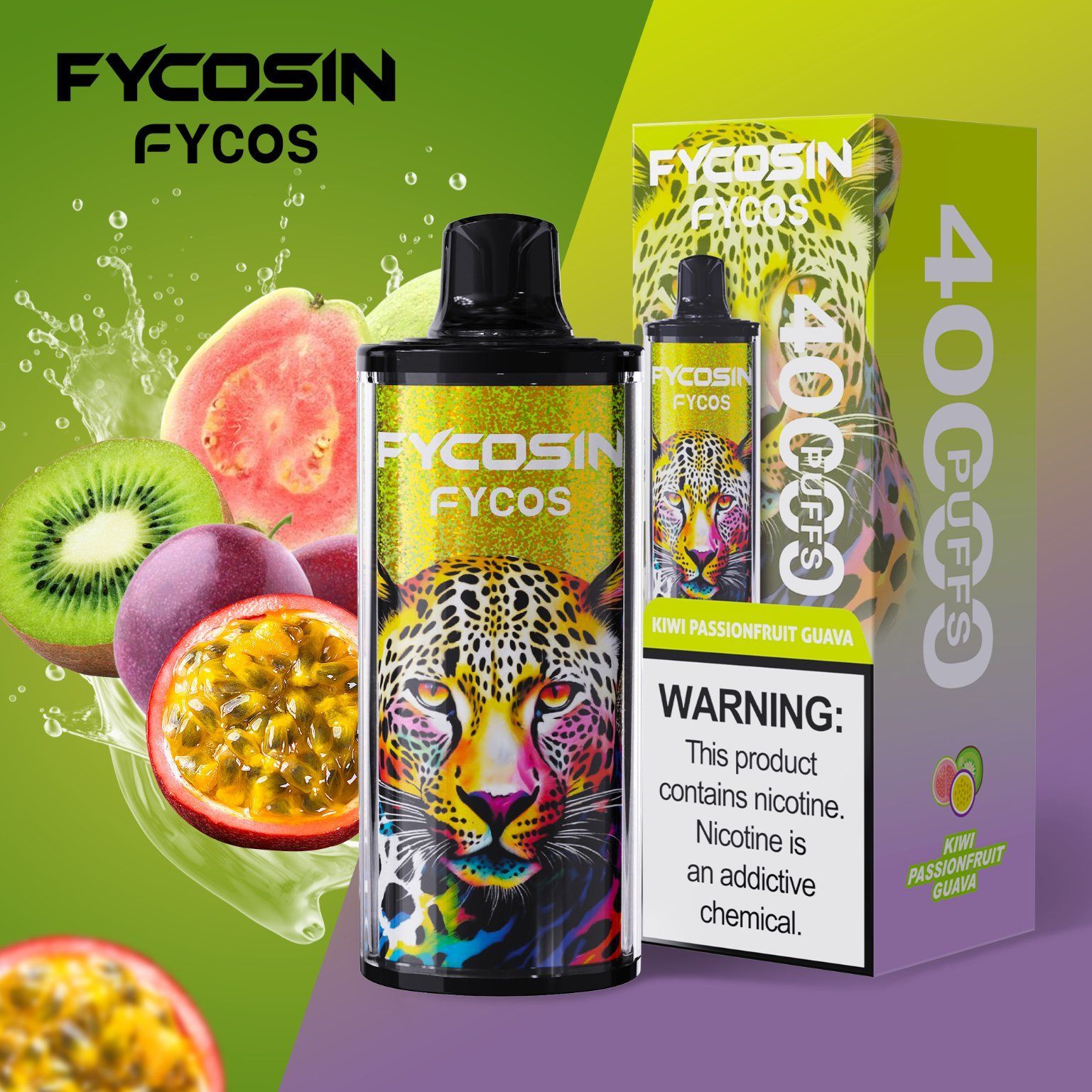 Fycosin 40000 Puffs Rechargeable Vape with 40ml Capacity