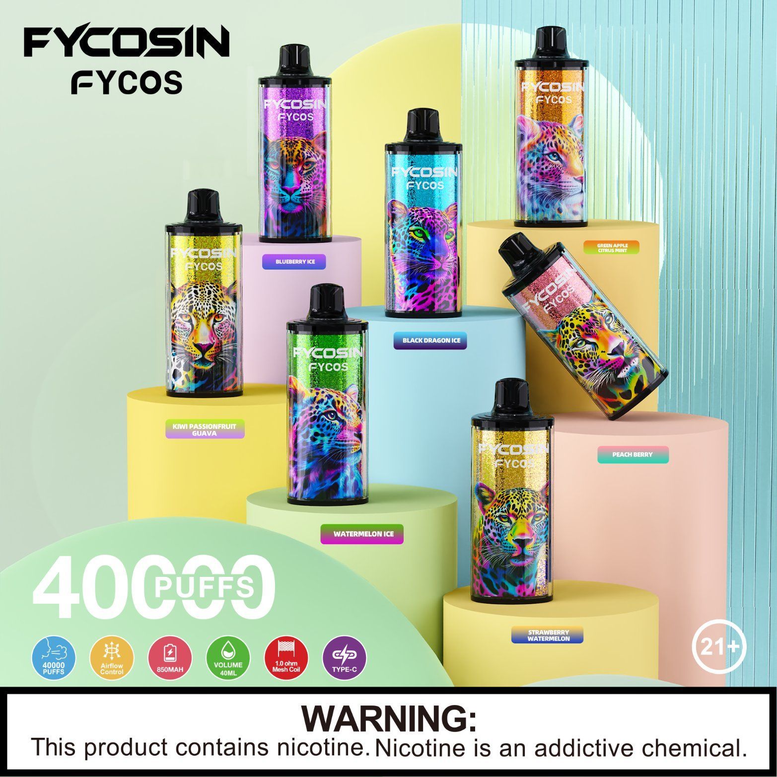 Fycosin FYCOS 40K Long Battery Life Disposable Vape