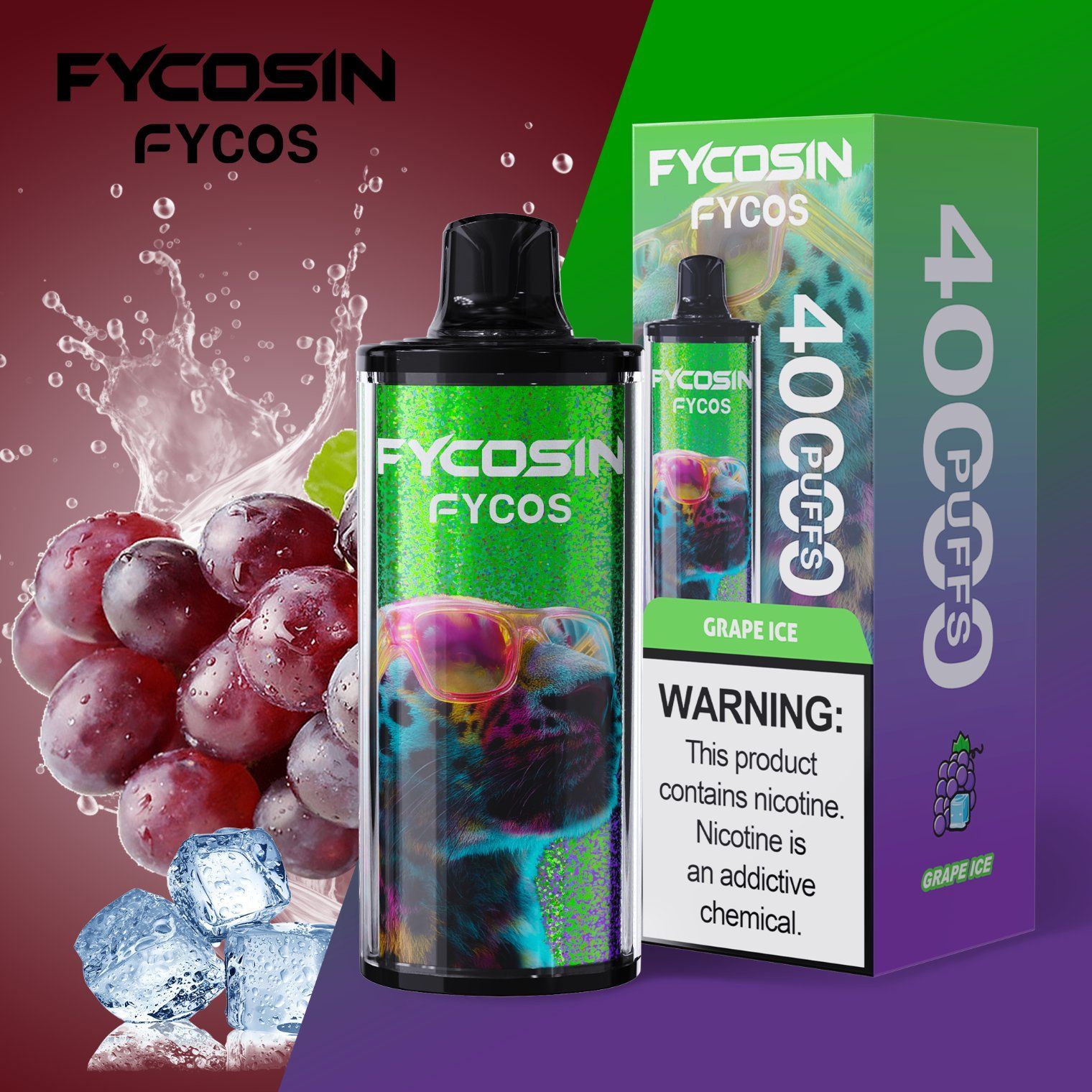 Fycosin 40K Disposable Vape 20 Flavors Custom OEM Service
