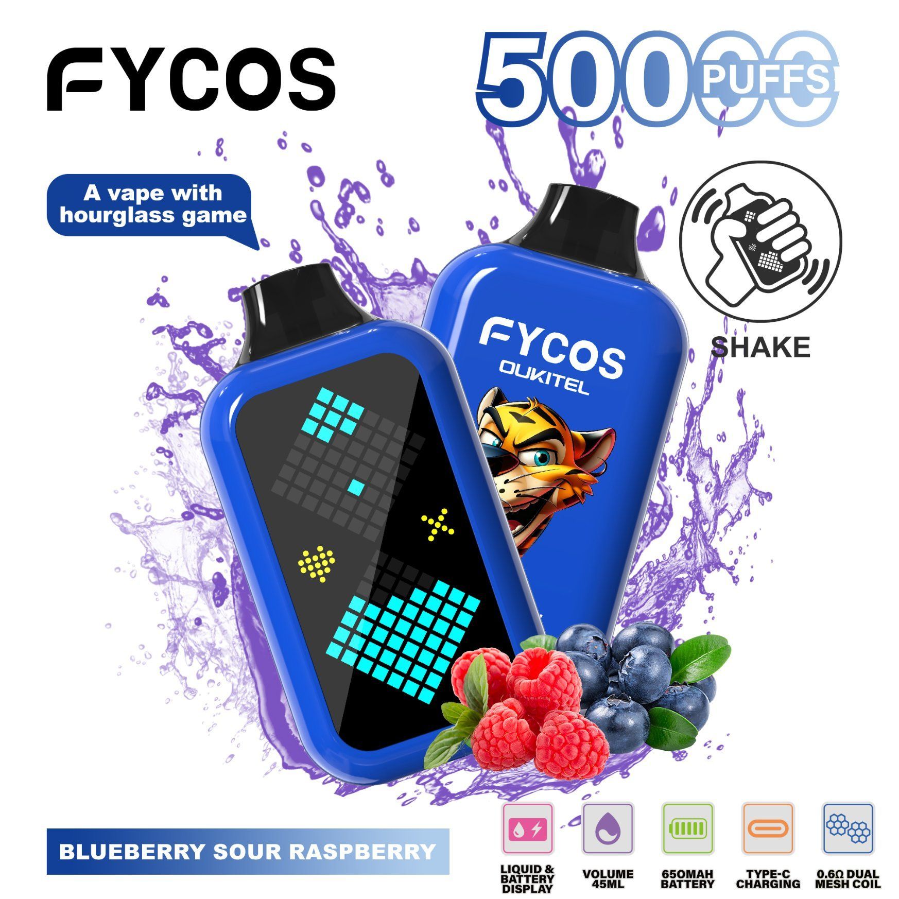 FYCOS 50000 Puff Advanced Disposable Vape with Dual Mesh Coil